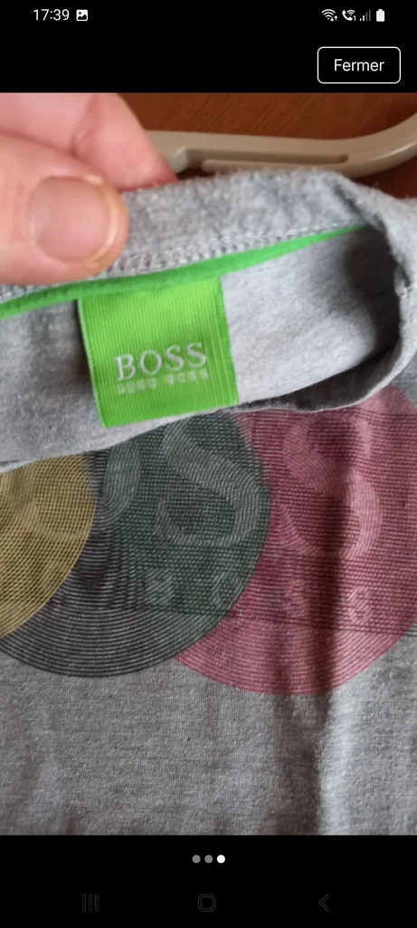 Tee-shirt hugo boss gris – photo 2
